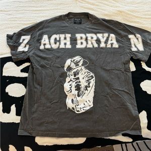 gray zach bryan t-shirt large